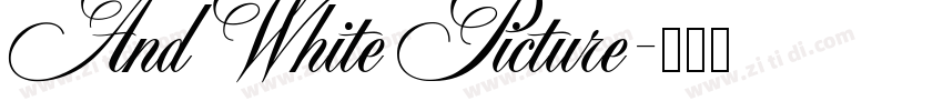 And White Picture字体转换